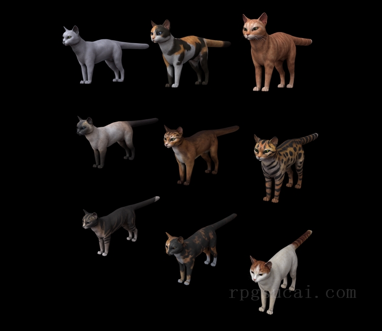 3D模型-动物3D模型-3D模型(3727)Hogwarts Legacy - Cat