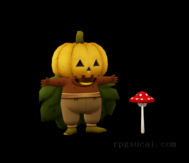 3D模型-怪物3D模型-3D模型(2441)Dragon Quest X - Pumpkin Kid