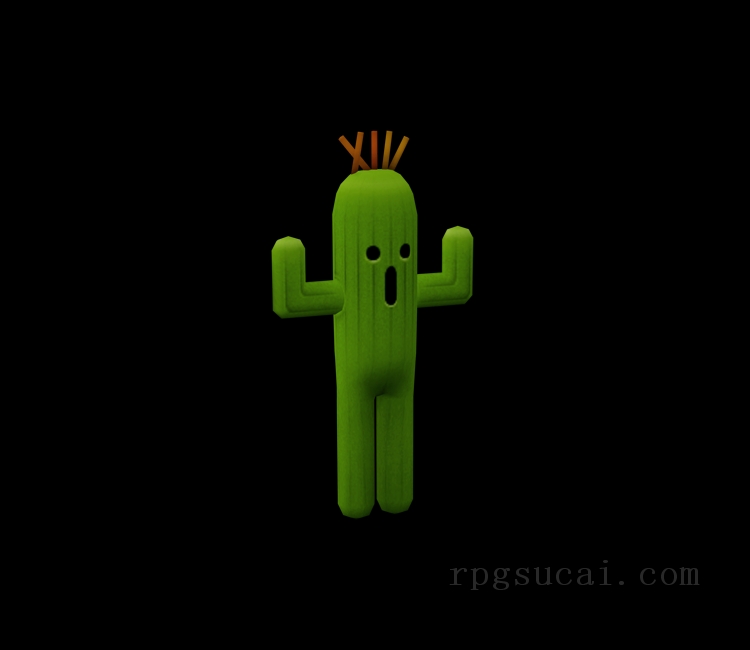 3D模型-怪物3D模型-3D模型(2446)Dragon Quest X - Cactuar