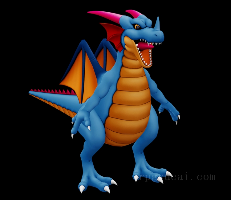 3D模型-怪物3D模型-3D模型(2454)Dragon Quest X - Dragonlord (True Form, Famicom)