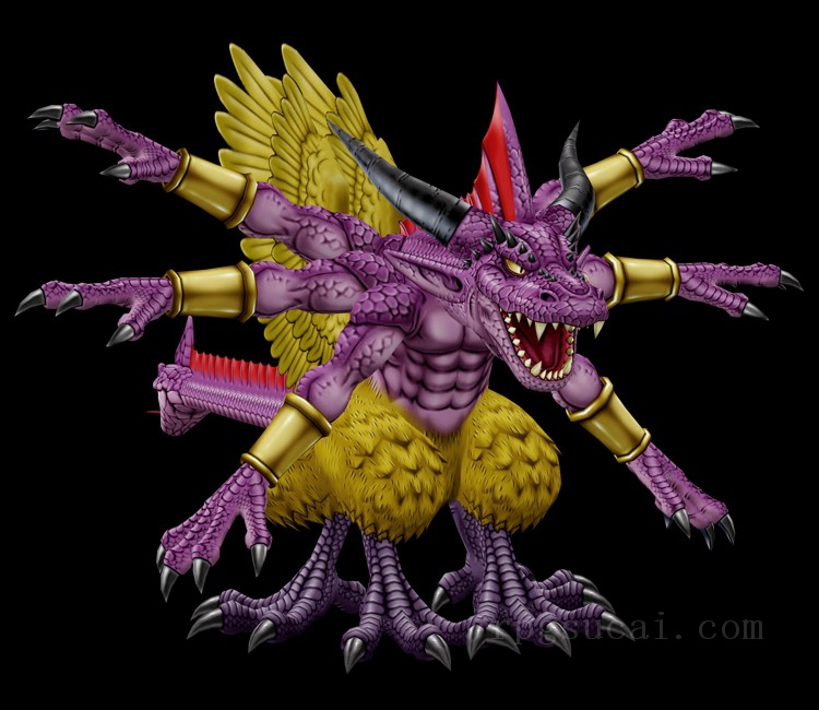 3D模型-怪物3D模型-3D模型(2470)Dragon Quest X - Madesagora (Transformed)