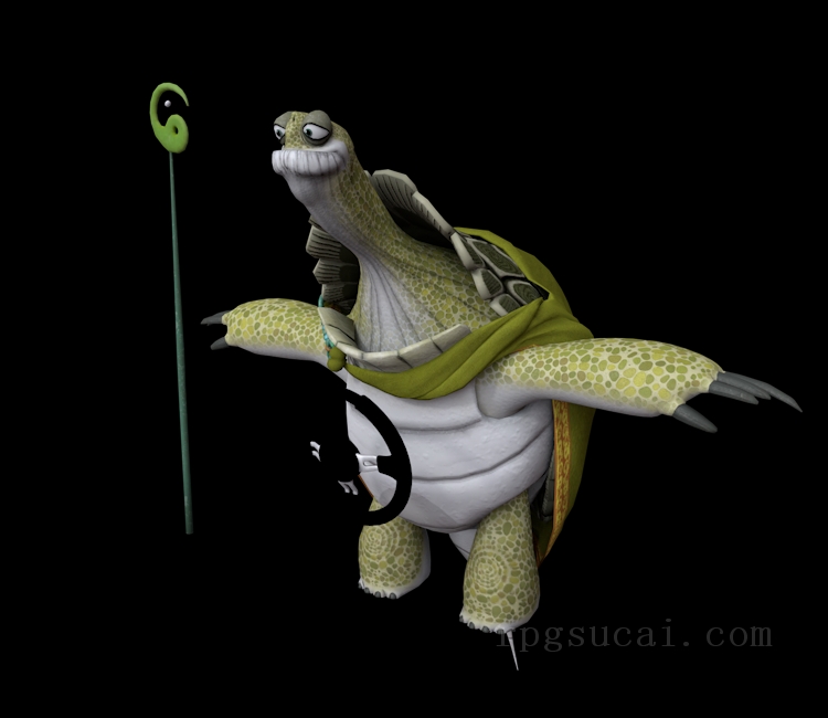 3D模型-怪物3D模型-3D模型(2522)DreamWorks All-Star Kart Racing - Grand Master Oogway