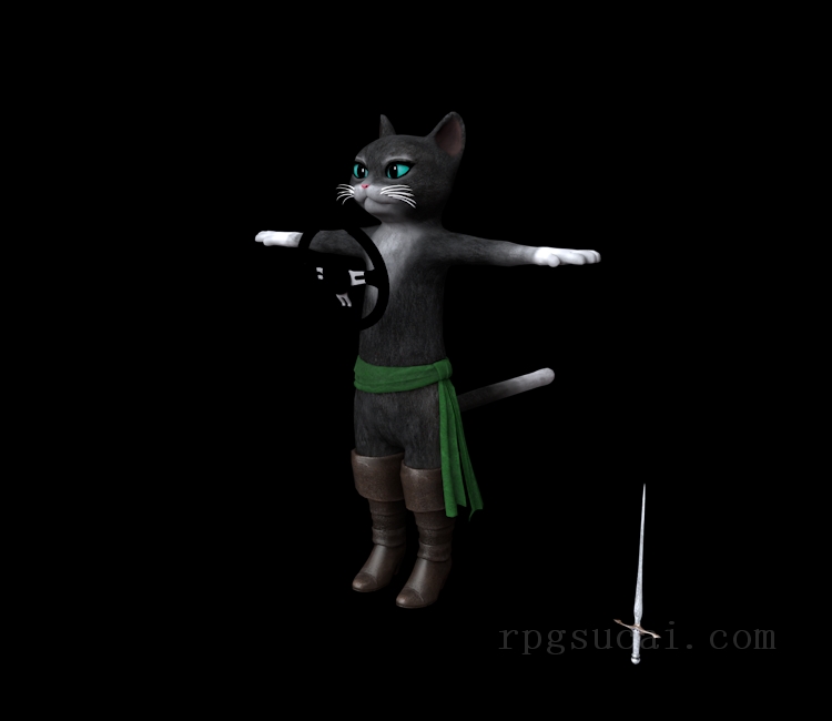 3D模型-怪物3D模型-3D模型(2526)DreamWorks All-Star Kart Racing - Kitty Softpaws