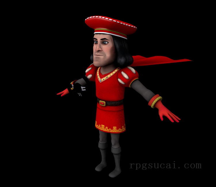 3D模型-怪物3D模型-3D模型(2527)DreamWorks All-Star Kart Racing - Lord Farquaad