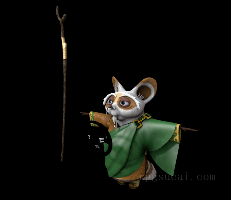 3D模型-怪物3D模型-3D模型(2528)DreamWorks All-Star Kart Racing - Master Shifu