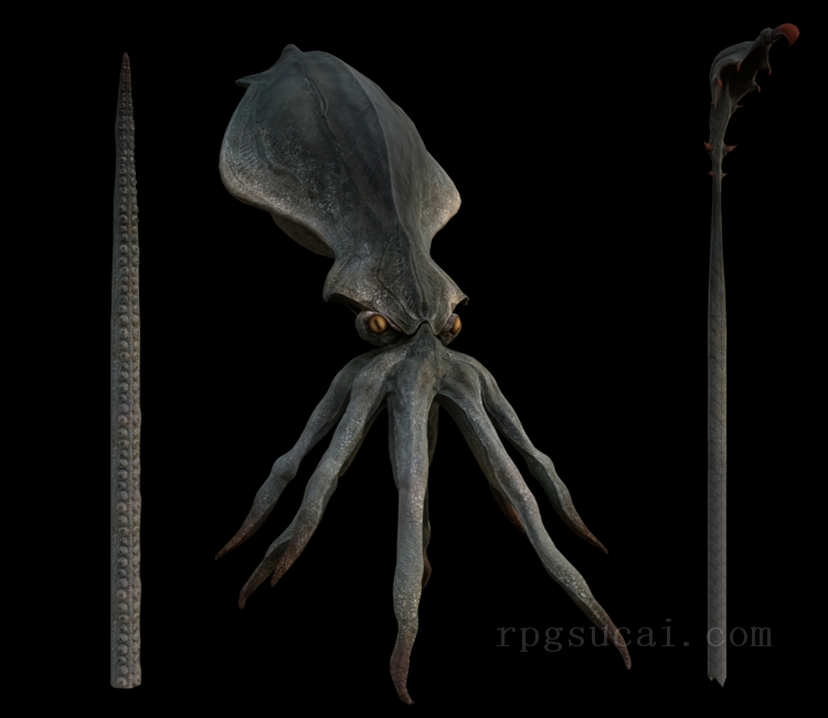 3D模型-怪物3D模型-3D模型(2973)Final Fantasy XIV: A Realm Reborn - Kraken