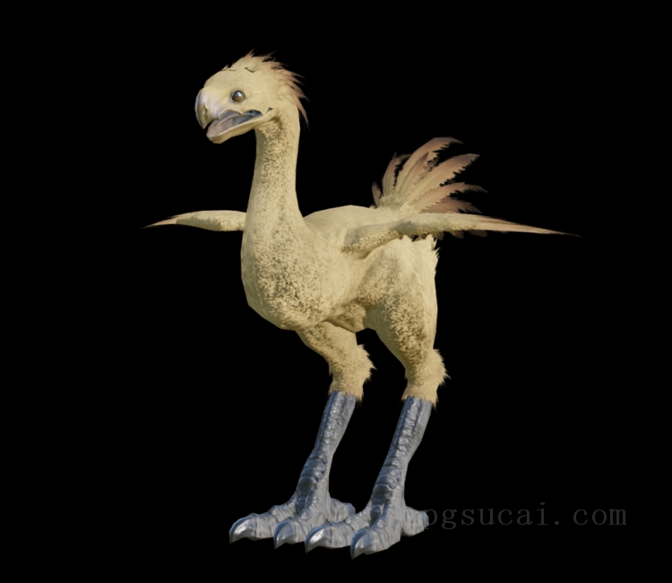 3D模型-怪物3D模型-3D模型(3004)Final Fantasy XIV: A Realm Reborn - Company Chocobo