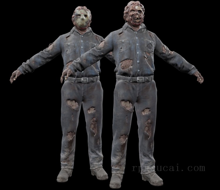 3D模型-怪物3D模型-3D模型(3043)Friday the 13th: The Game - Jason Voorhees (Part 9)