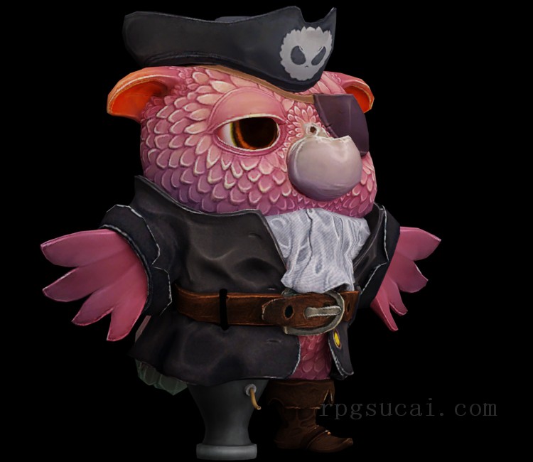 3D模型-怪物3D模型-3D模型(3198)Giana Sisters: Twisted Dreams - Owlverlord (Pirate)