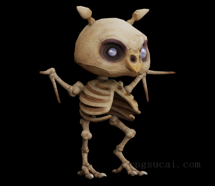 3D模型-怪物3D模型-3D模型(3201)Giana Sisters: Twisted Dreams - Skeleton Owl