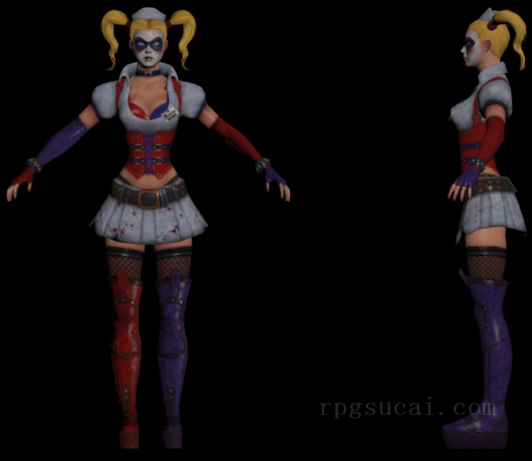 3D模型-女3D模型-3D模型(872)Batman: Arkham Asylum - Harley Quinn