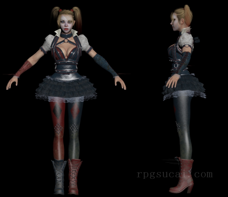 3D模型-女3D模型-3D模型(935)Batman: Arkham Knight - Harley Quinn