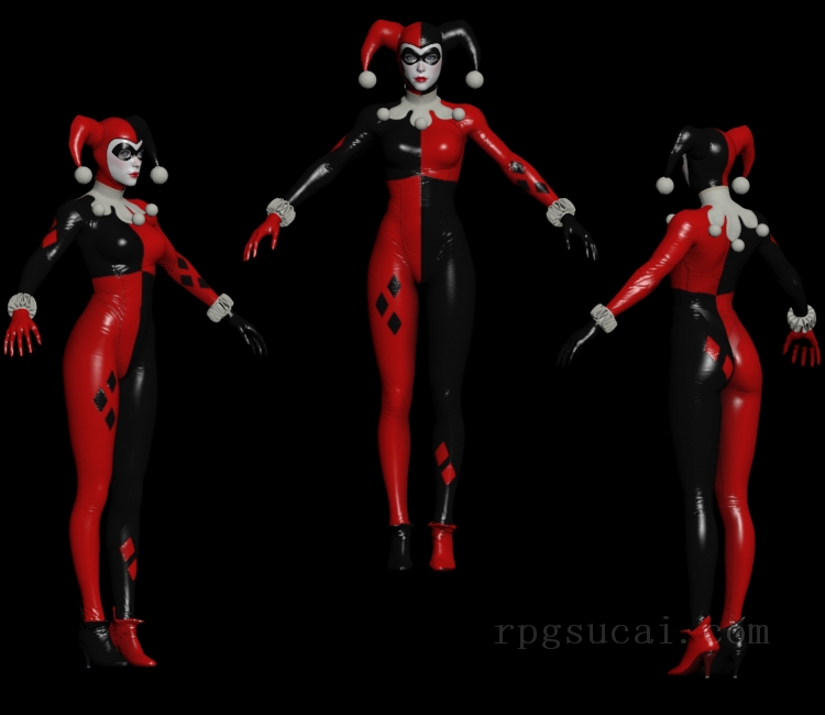 3D模型-女3D模型-3D模型(936)Batman: Arkham Knight - Harley Quinn (Classic)