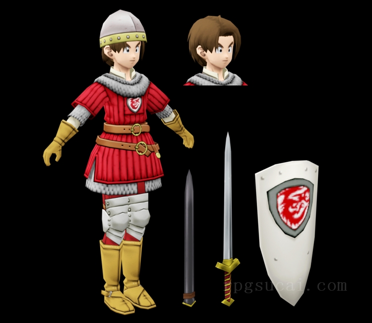 3D模型-女3D模型-3D模型(2327)Dragon Quest X - Warrior (Human Male)