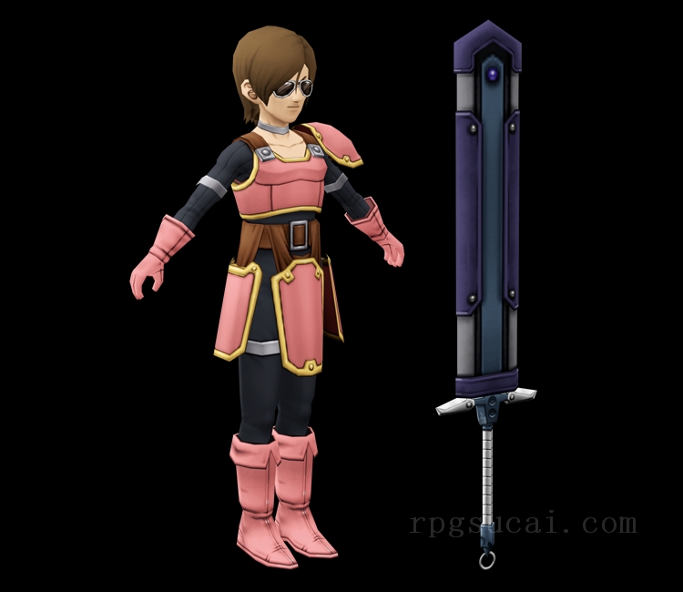 3D模型-女3D模型-3D模型(2431)Dragon Quest X - Yuu-bon (Dragon Quest III)