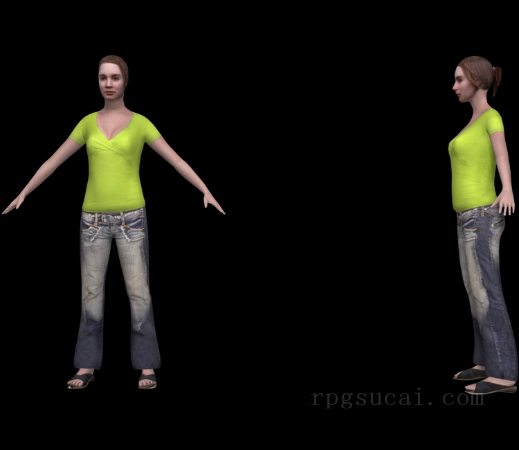 3D模型-女3D模型-3D模型(3402)Goat Simulator - Woman