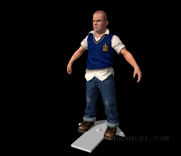 3D模型-男3D模型-3D模型(1169)Bully: Scholarship Edition - Jimmy Hopkins (Early)