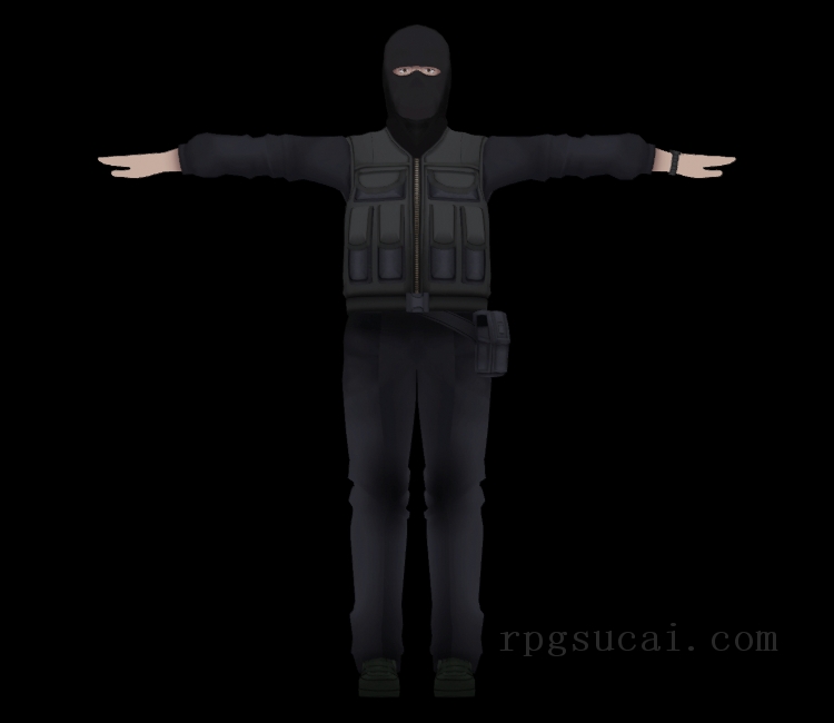 3D模型-男3D模型-3D模型(1182)AI: The Somnium Files - Enemy Gangster