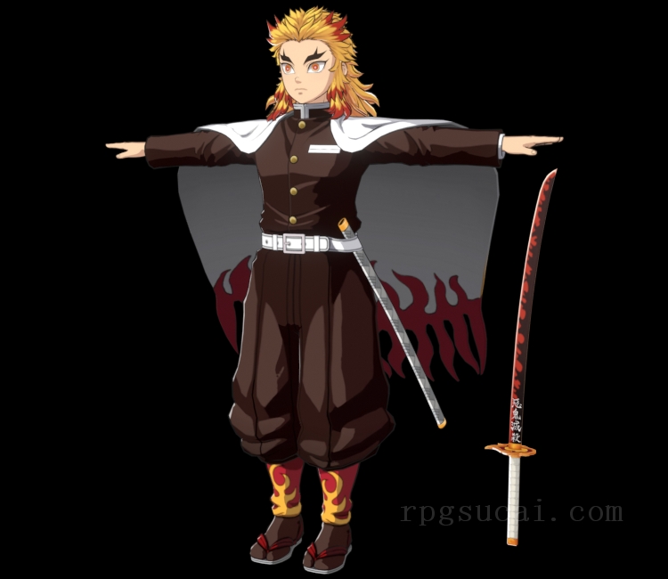 3D模型-男3D模型-3D模型(1418)Mobile - Aster Tatariqus - Kyojuro Rengoku