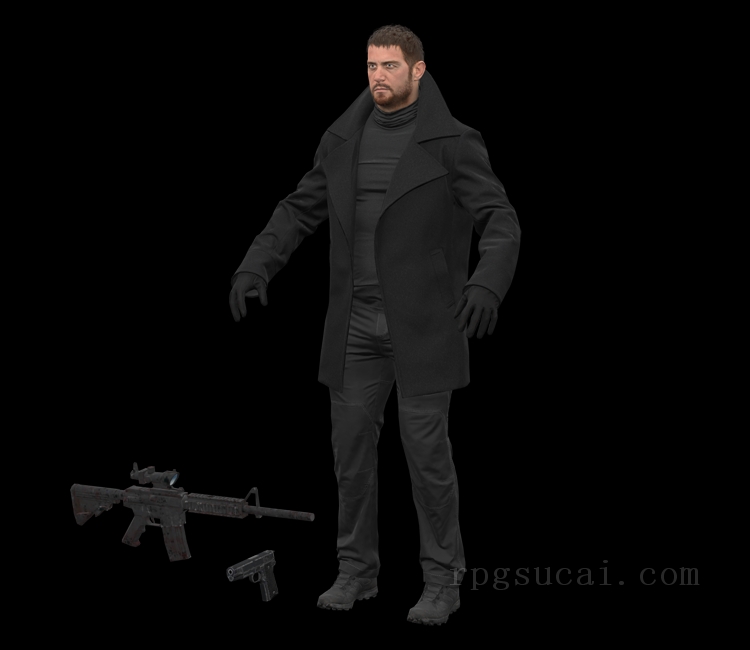 3D模型-男3D模型-3D模型(1490)Mobile - State of Survival: Zombie War - Chris Redfield (Menu)