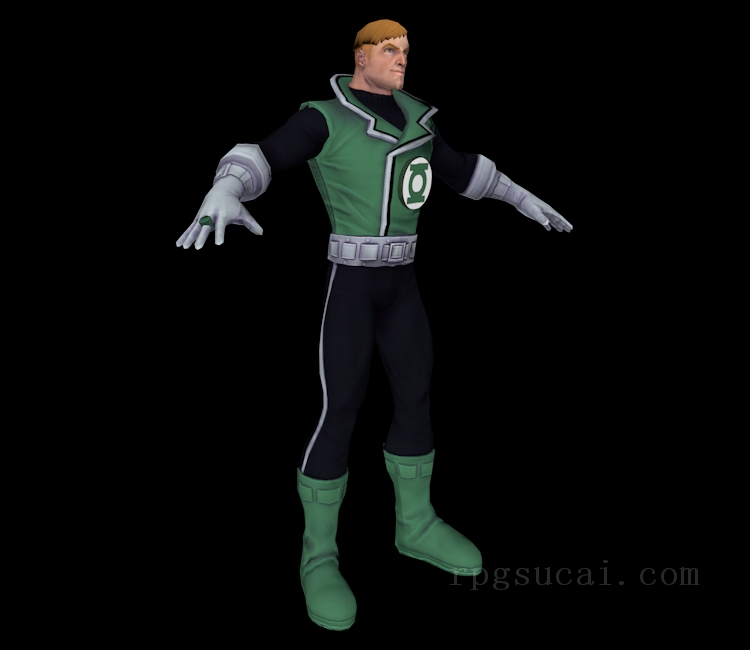 3D模型-男3D模型-3D模型(2057)DC Universe Online - Green Lantern (Guy Gardner)