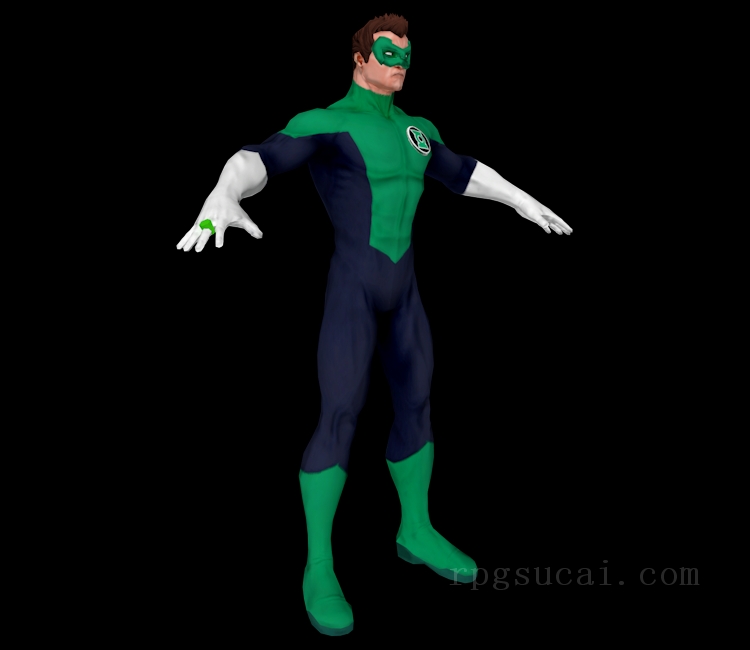 3D模型-男3D模型-3D模型(2060)DC Universe Online - Green Lantern (Kyle Rayner)