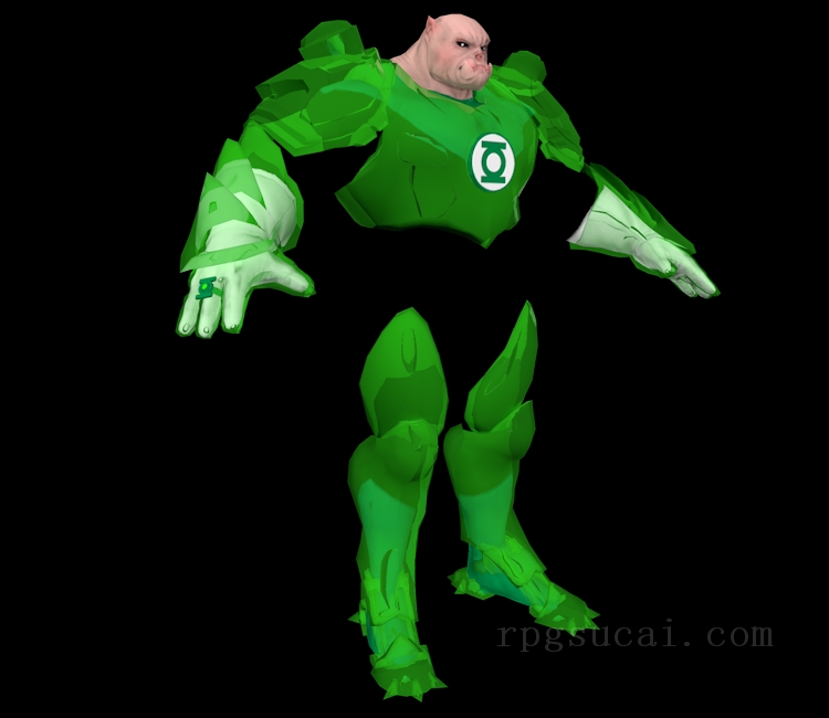 3D模型-男3D模型-3D模型(2063)DC Universe Online - Kilowog (Armored)