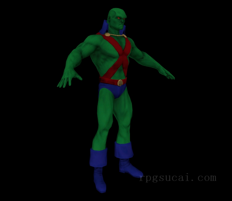 3D模型-男3D模型-3D模型(2064)DC Universe Online - Martian Manhunter