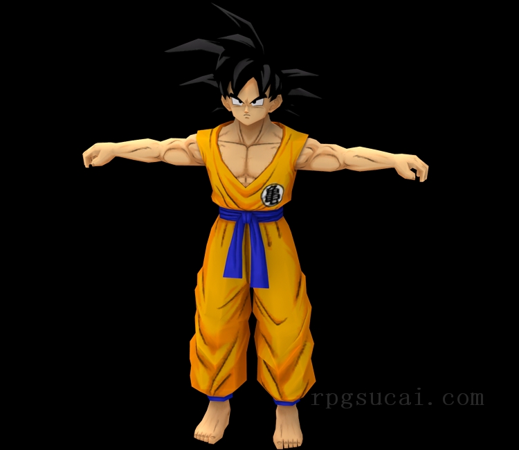 3D模型-男3D模型-3D模型(2288)Dragon Ball Online - Goku (Raditz Fight)