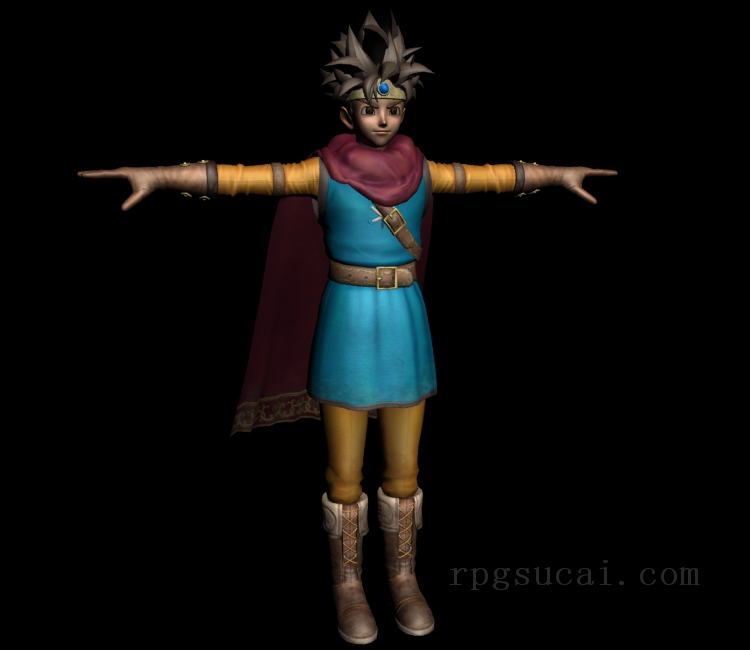 3D模型-男3D模型-3D模型(2300)Dragon Quest Heroes - Luceus (DQIII)
