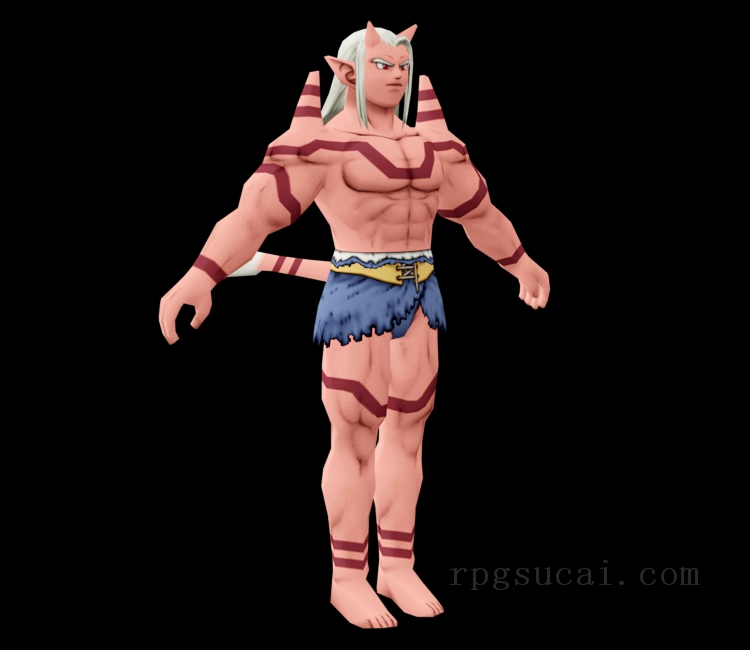 3D模型-男3D模型-3D模型(2331)Dragon Quest X - Unequipped (Ogre Male)