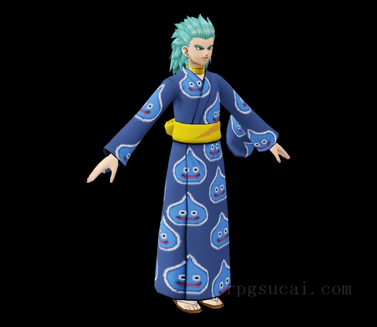 3D模型-男3D模型-3D模型(2365)Dragon Quest X - Kantis (Yukata)