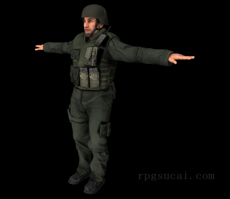 3D模型-男3D模型-3D模型(2584)Duty Calls: The Calm Before the Storm - Bad Guy Enemy