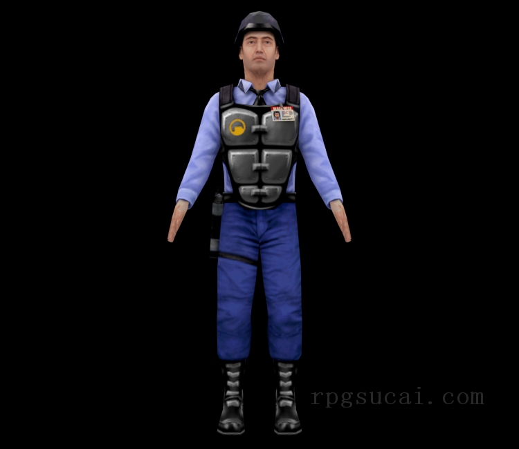 3D模型-男3D模型-3D模型(3424)Half-Life - Barney (HD)