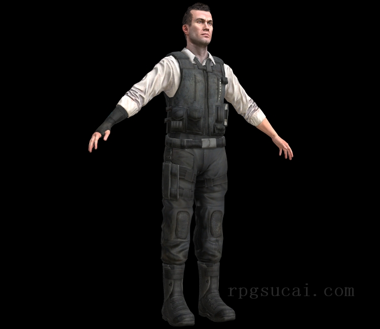 3D模型-男3D模型-3D模型(3731)Hydrophobia: Prophecy - Chief Chris Billingham