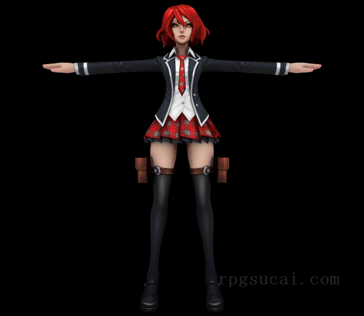 3D模型-美少女3D模型-女3D模型-3D模型(1375)Archeblade - Renoah Collintz (School Uniform)