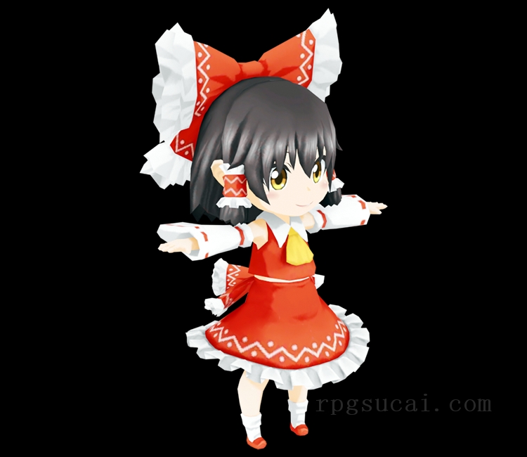 3D模型-美少女3D模型-女3D模型-3D模型(1512)Mobile - Touhou Cannonball - Reimu Hakurei