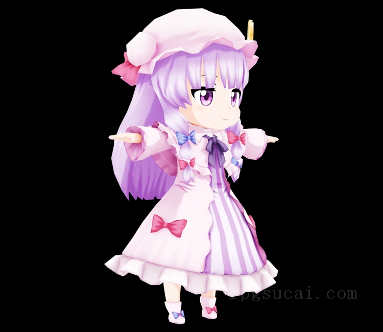 3D模型-美少女3D模型-女3D模型-3D模型(1516)Mobile - Touhou Cannonball - Patchouli Knowledge