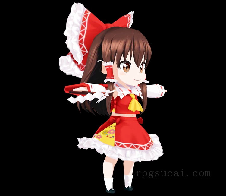3D模型-美少女3D模型-女3D模型-3D模型(1518)Mobile - Touhou Cannonball - Reimu Hakurei