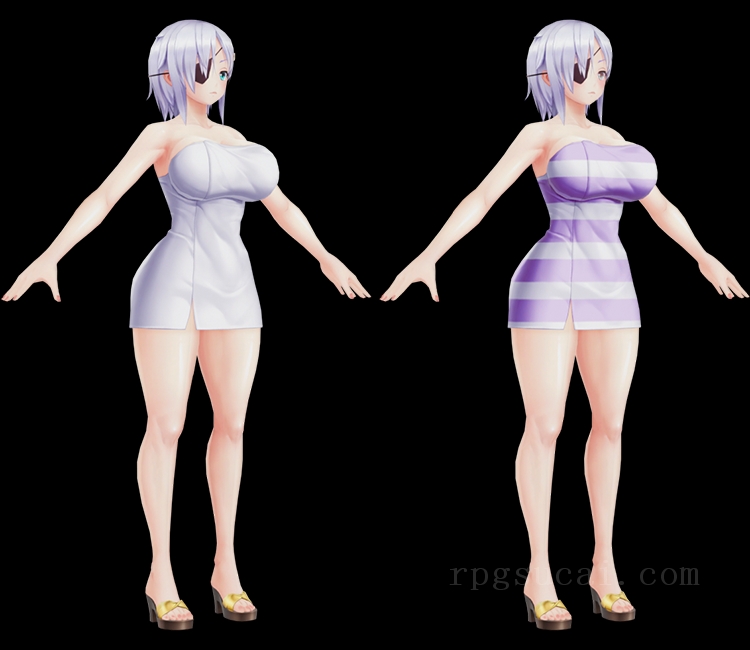 3D模型-美少女3D模型-女3D模型-3D模型(1522)Mobile - Action Taimanin - Aina Winchester (Bathrobe)