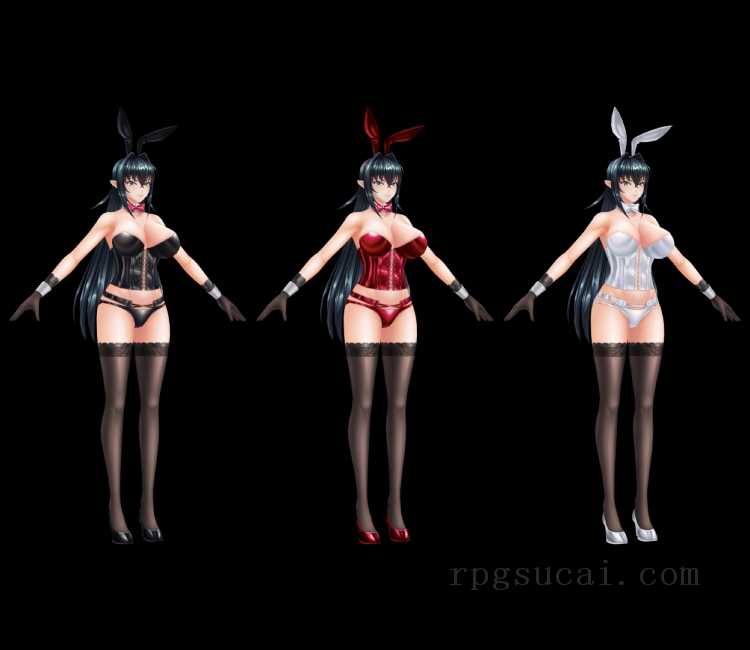 3D模型-美少女3D模型-女3D模型-3D模型(1528)Mobile - Action Taimanin - Annerose Vajra (Bunny Girl)