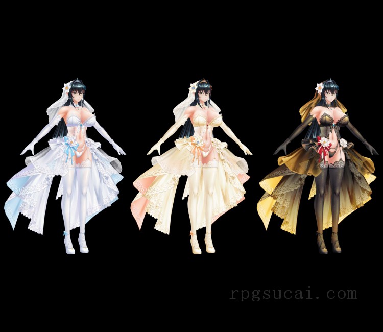 3D模型-美少女3D模型-女3D模型-3D模型(1531)Mobile - Action Taimanin - Annerose Vajra (Wedding Witch)