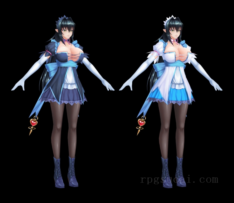 3D模型-美少女3D模型-女3D模型-3D模型(1532)Mobile - Action Taimanin - Annerose Vajra (Witch Servant)