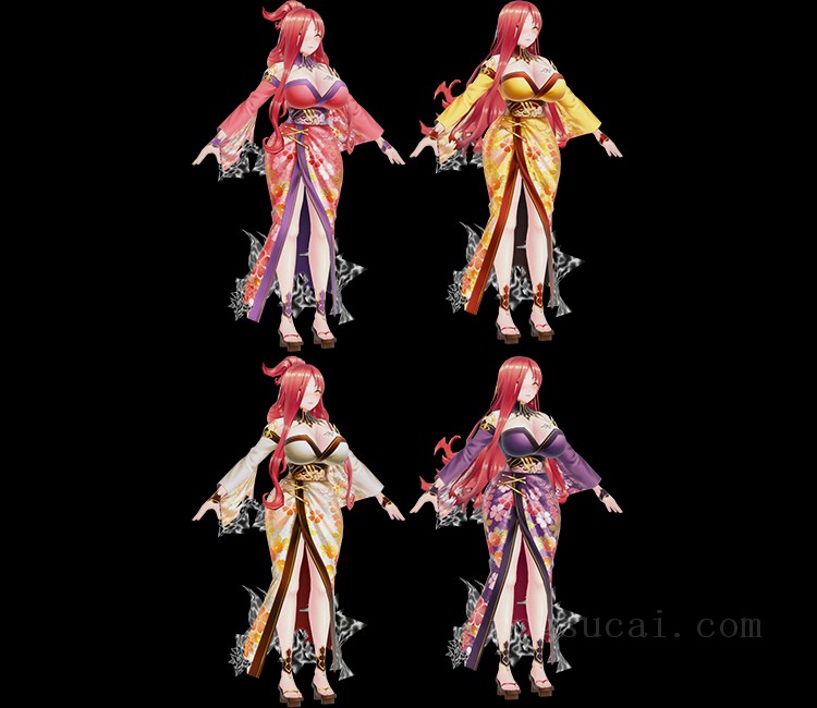 3D模型-美少女3D模型-女3D模型-3D模型(1534)Mobile - Action Taimanin - Astaroth (Autumn Queen)