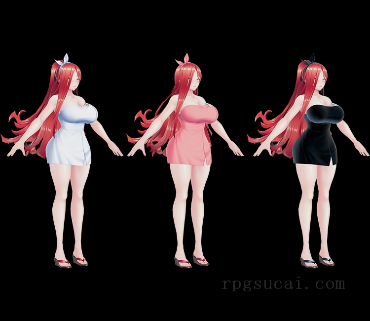 3D模型-美少女3D模型-女3D模型-3D模型(1535)Mobile - Action Taimanin - Astaroth (Bathrobe)