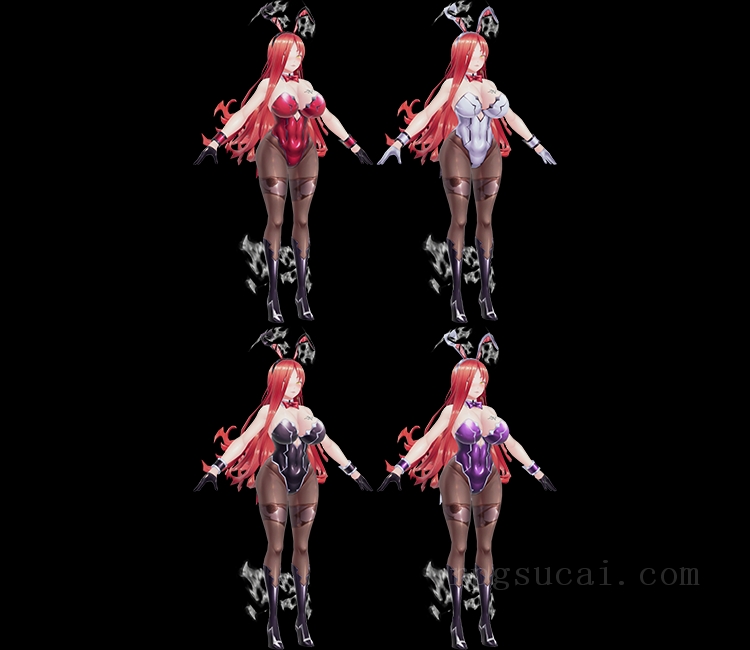 3D模型-美少女3D模型-女3D模型-3D模型(1537)Mobile - Action Taimanin - Astaroth (Bunny Girl)
