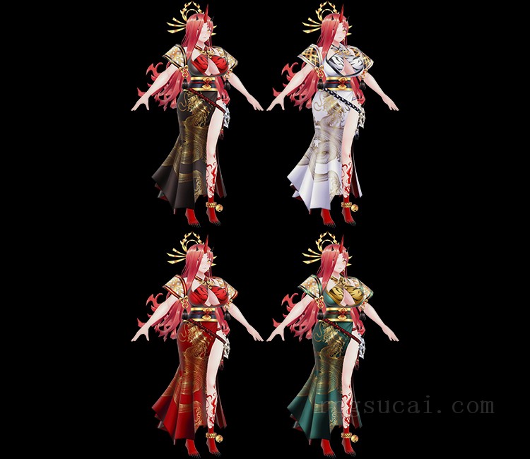 3D模型-美少女3D模型-女3D模型-3D模型(1540)Mobile - Action Taimanin - Astaroth (Oni Princess)