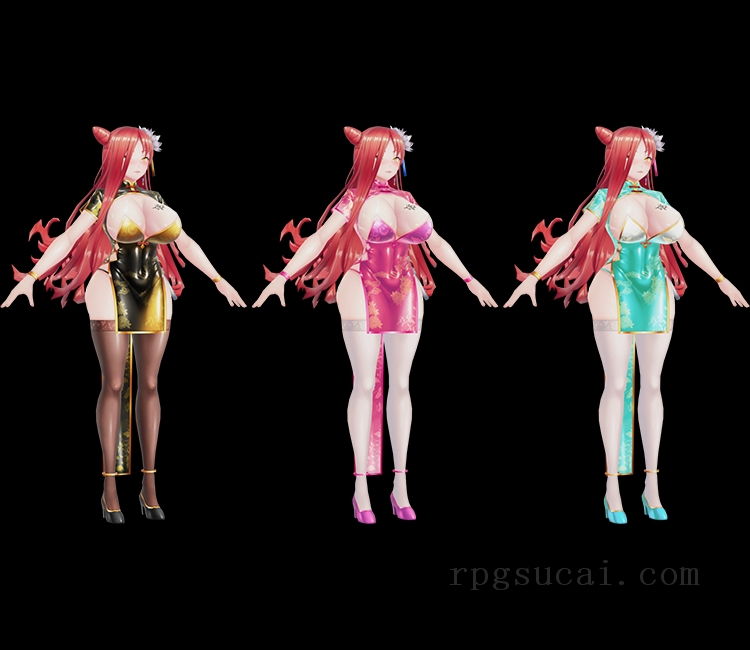 3D模型-美少女3D模型-女3D模型-3D模型(1541)Mobile - Action Taimanin - Astaroth (Peerless Beauty)