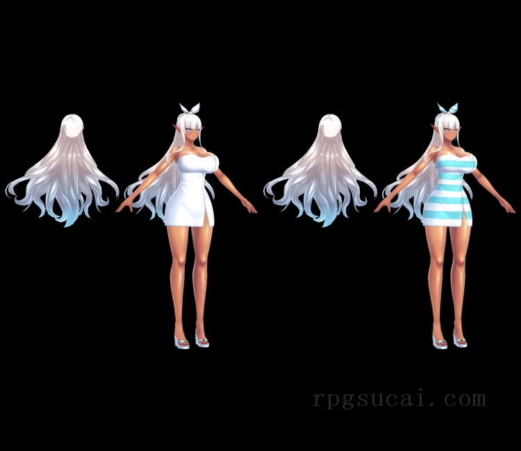3D模型-美少女3D模型-女3D模型-3D模型(1548)Mobile - Action Taimanin - Eleonor (Bathrobe)