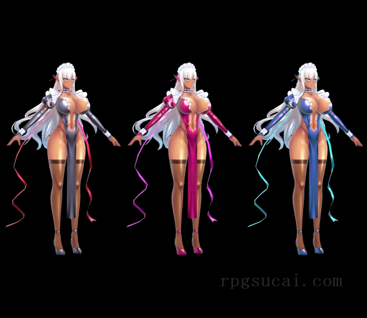 3D模型-美少女3D模型-女3D模型-3D模型(1552)Mobile - Action Taimanin - Eleonor (Elven Maid)